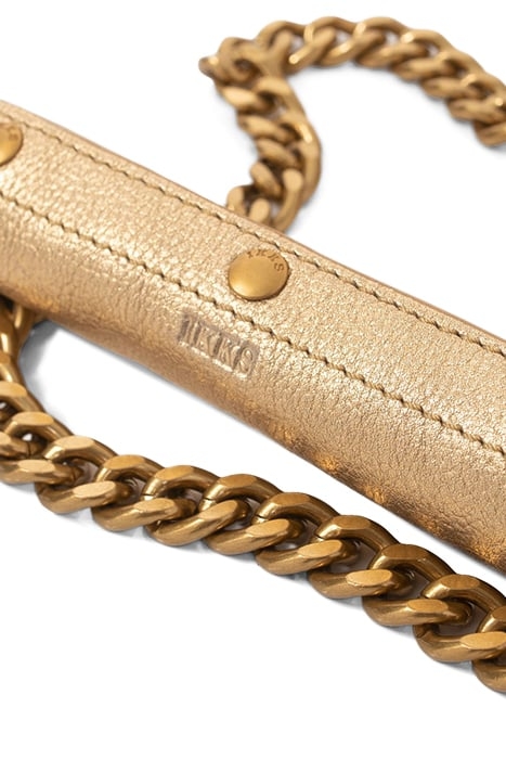 GOLD METALLIC LEATHER THE 1 GLITTER BAG SIZE S 7