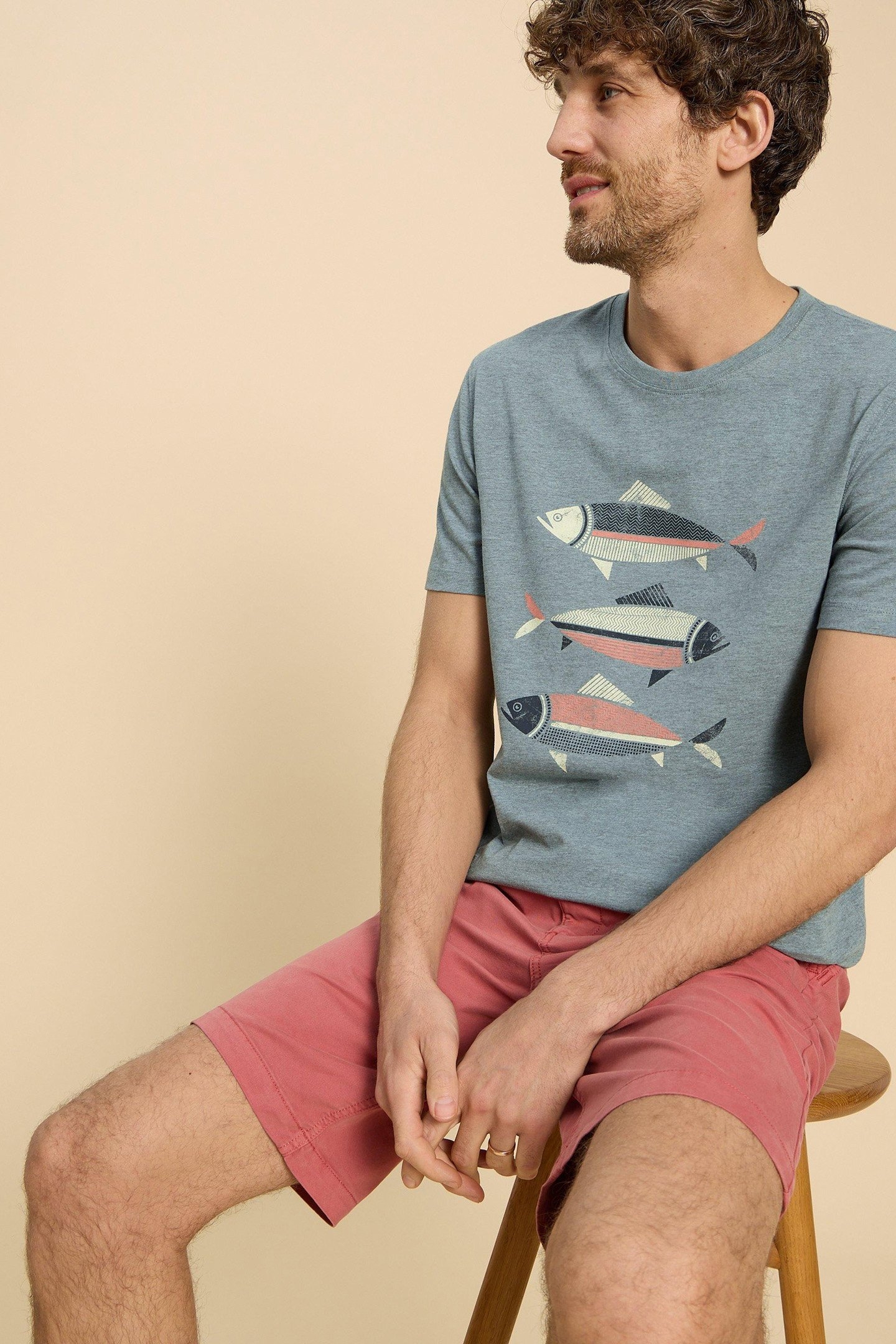 FISH GRAPHIC TEE DENIM PRINT 5