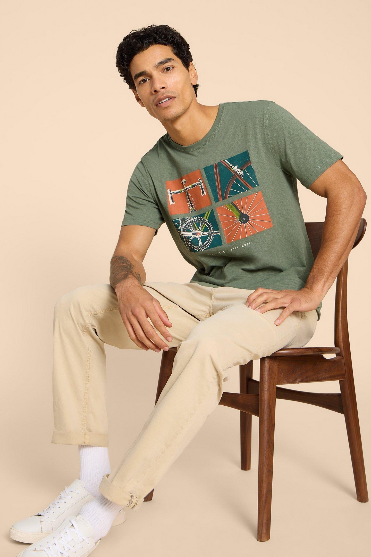 RIDE GRAPHIC TEE GREEN PRINT 5