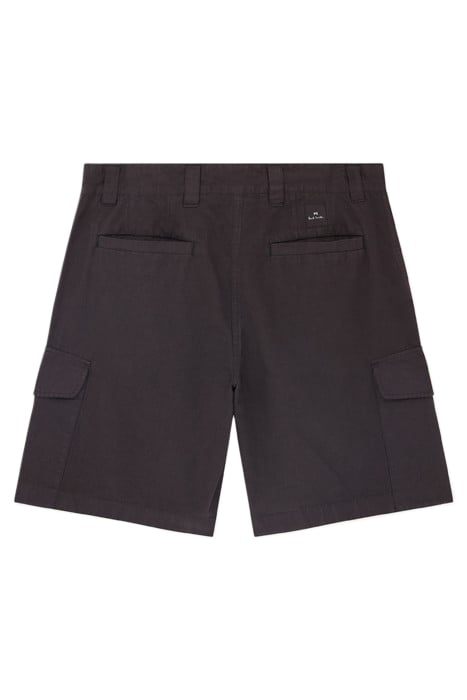 MENS CARGO SKATER SHORT BLACK 2