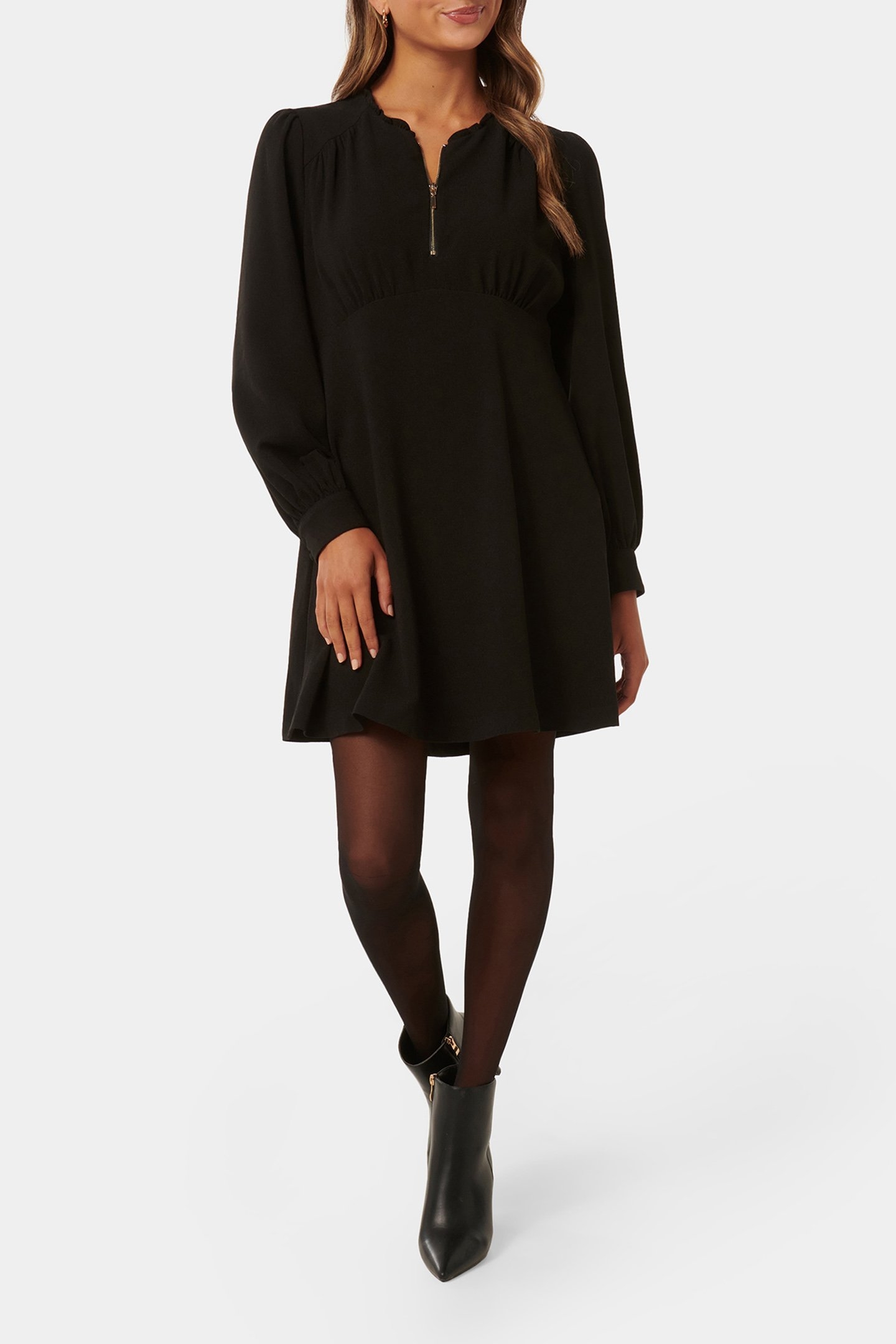 JENSEN PETITE RING PULLER MINI DRESS BLACK 3