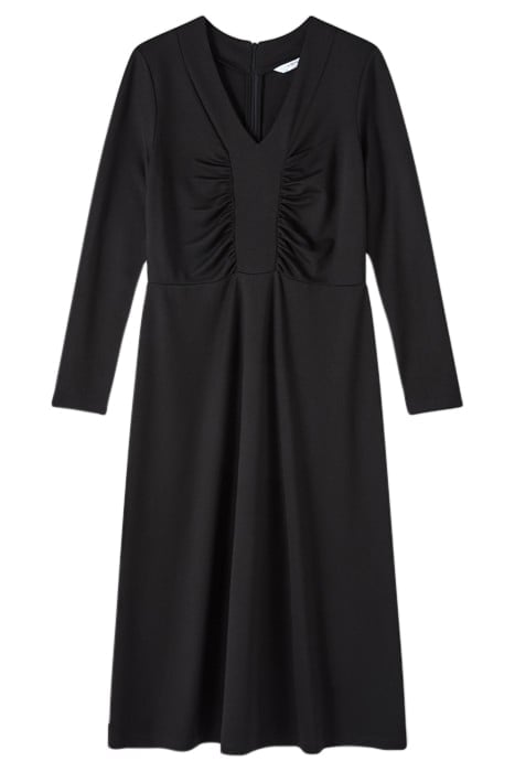 LACEY V-NECK MIDI DRESS BLACK 4