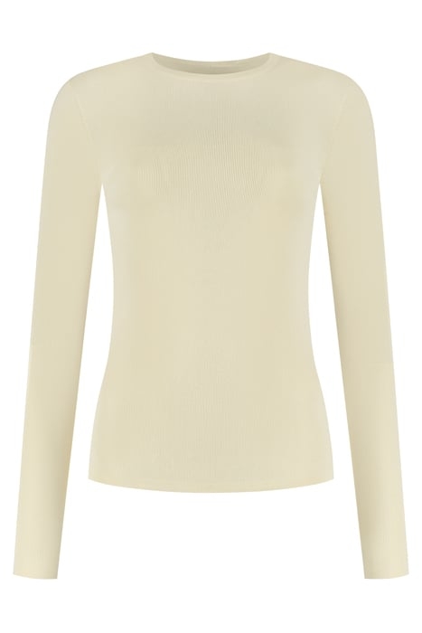 JOLIE TOP LS ROUND NECK VANILA 1