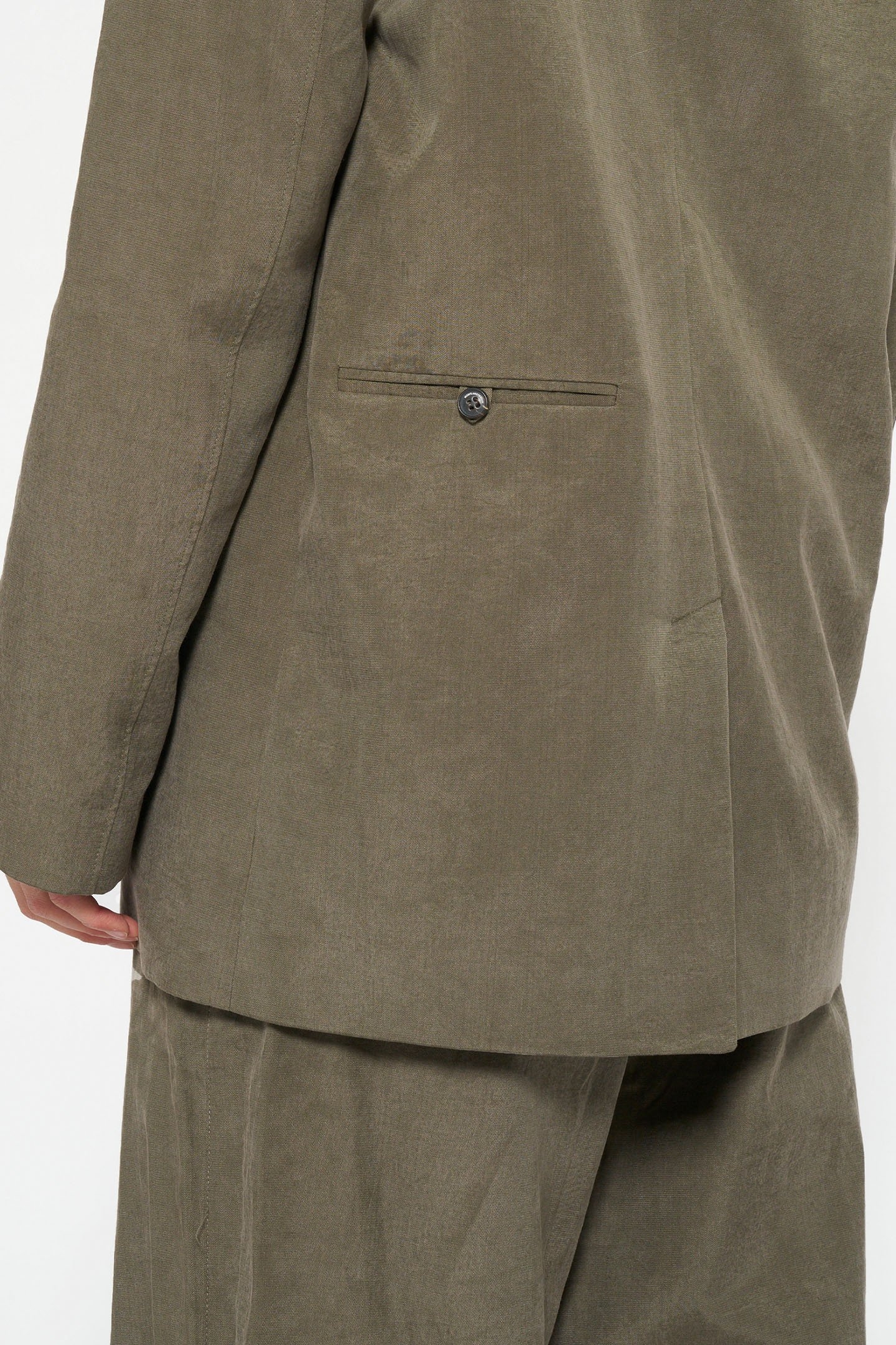 STATEMENT SHOULDER BLAZER DARK MOSS 7