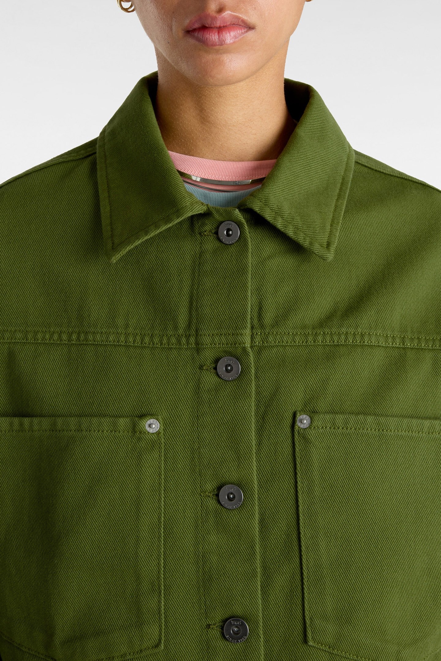 RAYNES CROP TRUCKER JACKET PESTO 7