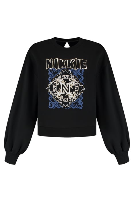NIKKIE ORNAMENT SWEATER BLACK 1