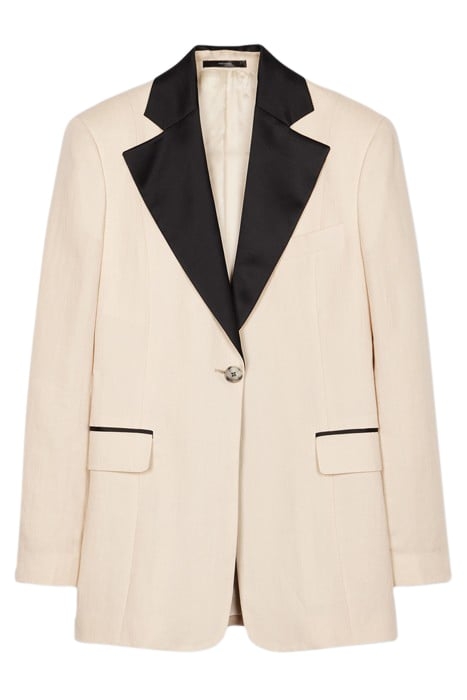 WOMENS JACKET SATIN LAPEL MAYONNAISE 3