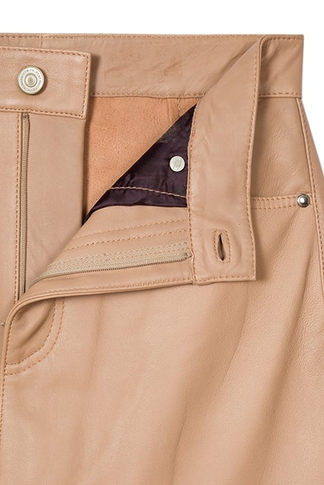 WOMENS SKIRT LEATHER TAN 4
