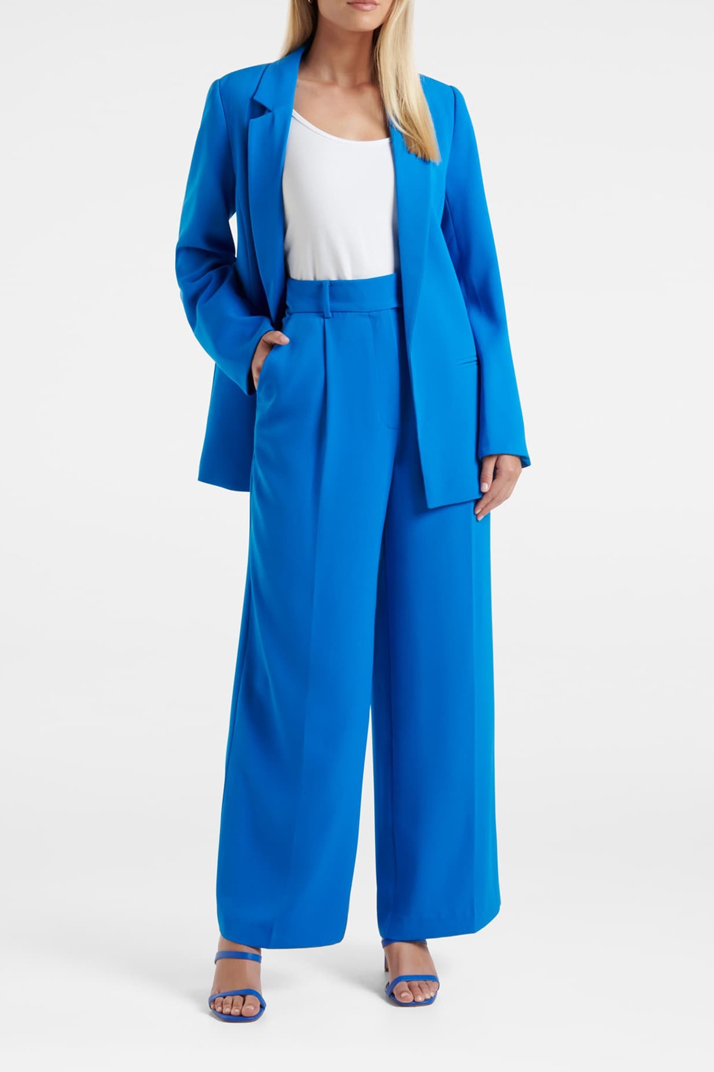 ISLA WIDE LEG PANTS BLUE PIGMENT SUIT 3