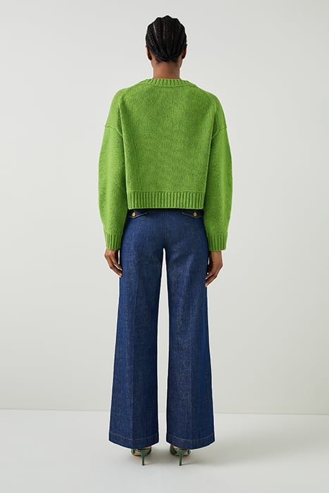 AMORE CHUNKY CARDIGAN BRIGHT GREEN 3