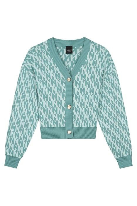 TWIGGY CARDIGAN DEEP OCEAN GREEN 1