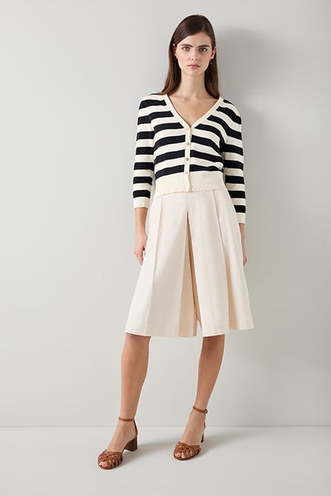BELLS STRIPE CARDIGAN BLACK/CREAM 2