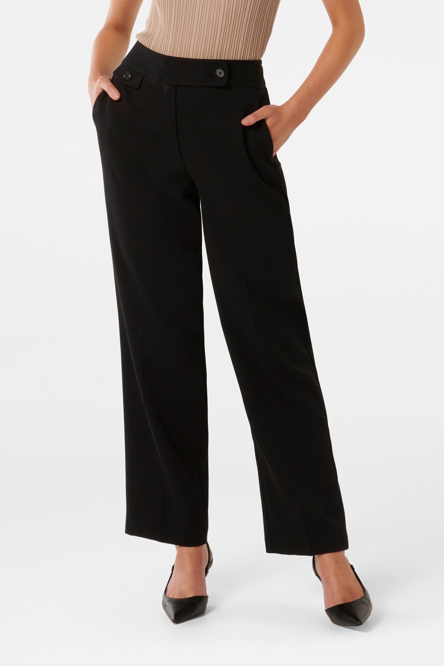 SIMMY STRAIGHT LEG PANTS BLACK 1