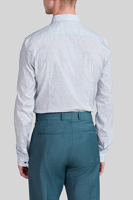 WHITE MINI-FLOWER LIBERTY FABRIC SLIM SHIRT 2