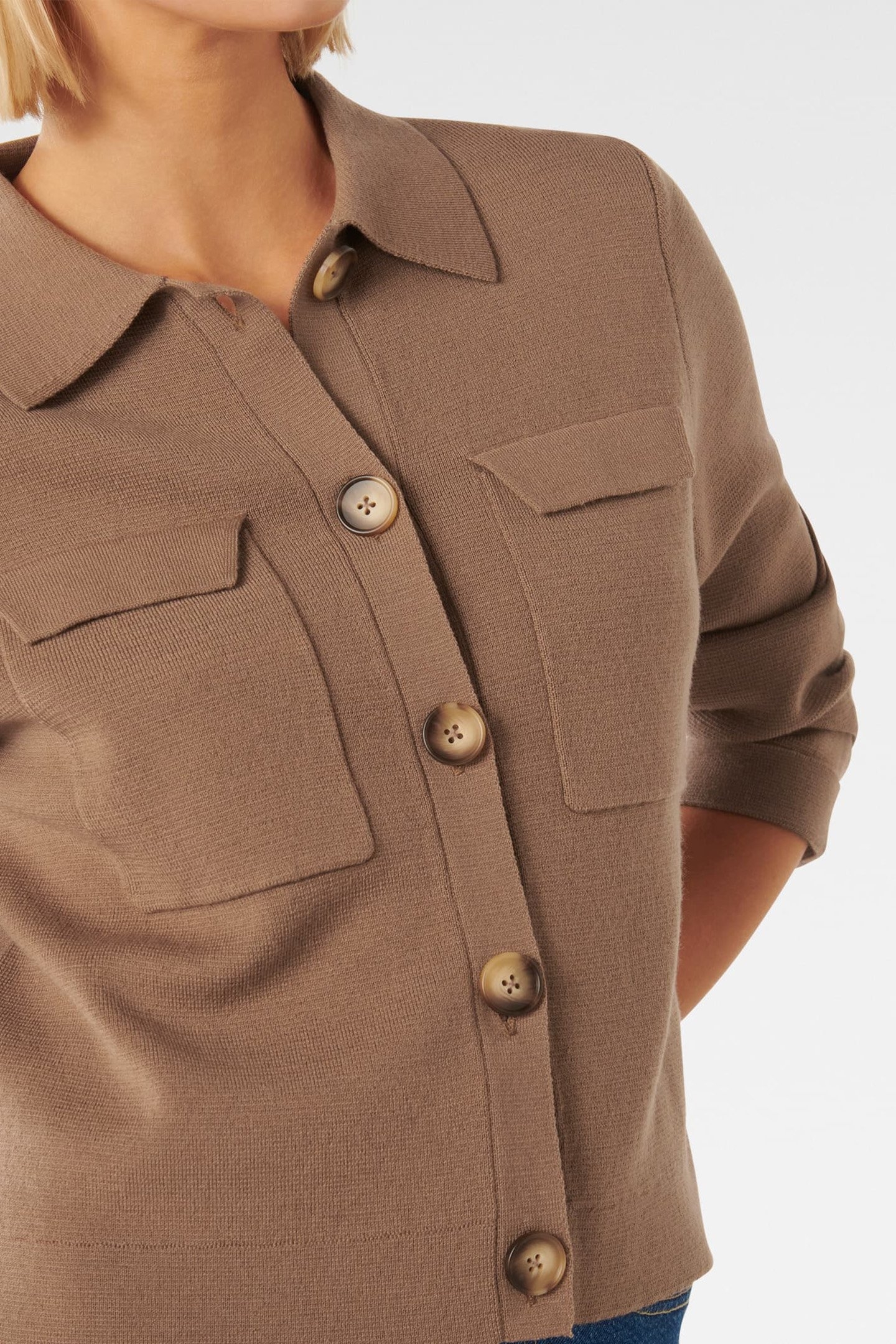 RUBY BUTTON DOWN KNITTED CARDIGAN CAMEL 6