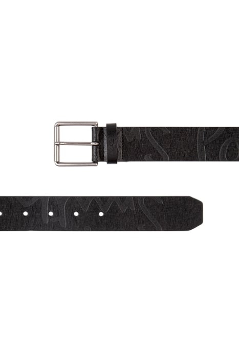 MEN BELT EMBOSS BLACK 1