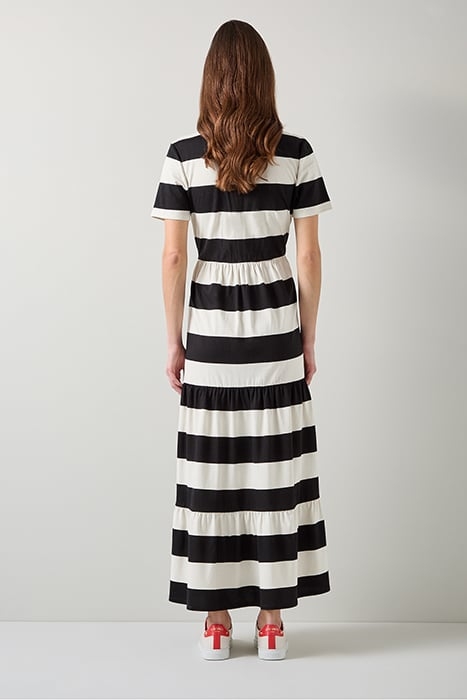 LEIGH STRIPE MAXI DRESS BLACK/CREAM 2