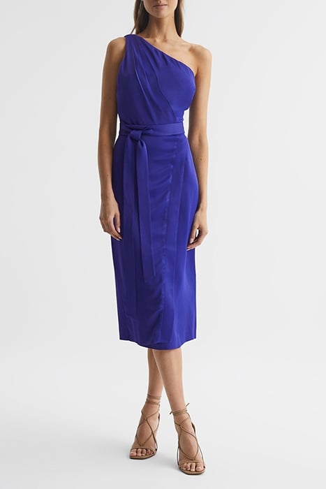 FLORA-SATIN ONE SHOULDER PURPLE 1