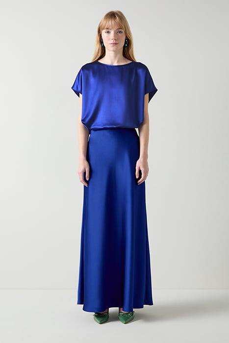 LENA SATIN BLOUS NAVY ULTRABLUE 1