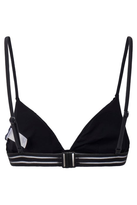 MESH STRIPE TAPE BIKINI TOP BLACK 2