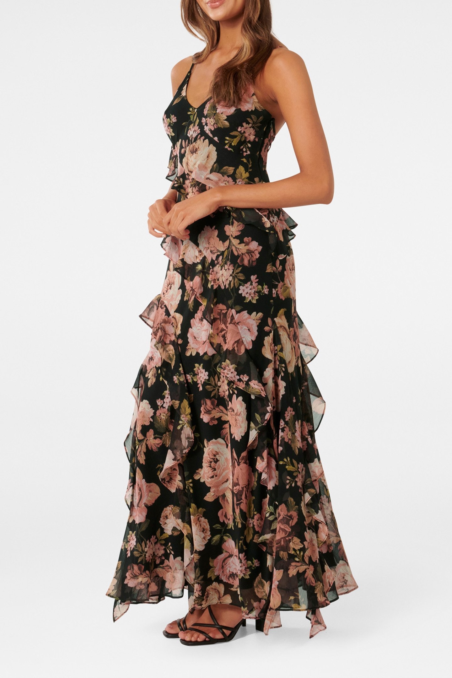 POPPY PETITE RUFFLE GOWN BARKLY FLORAL 4