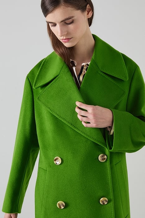 AMOR WOOL DOUBLE BREASTED COAT GREEN 5