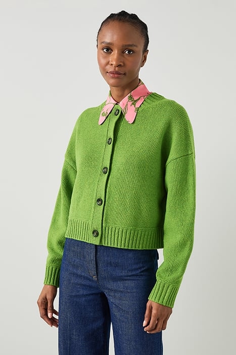 AMORE CHUNKY CARDIGAN BRIGHT GREEN 5