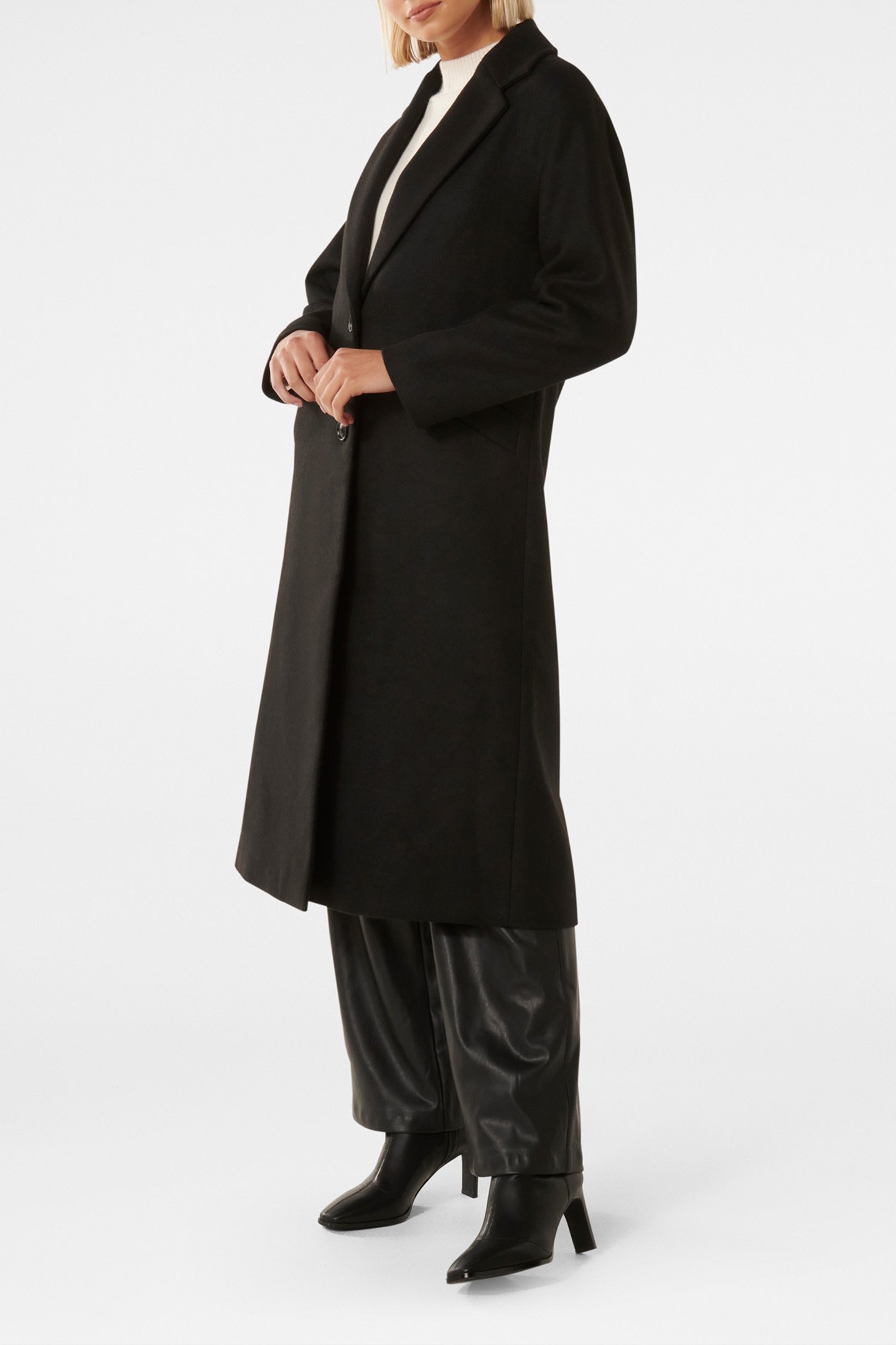 JACKIE DROP SHOULDER COAT BLACK 5