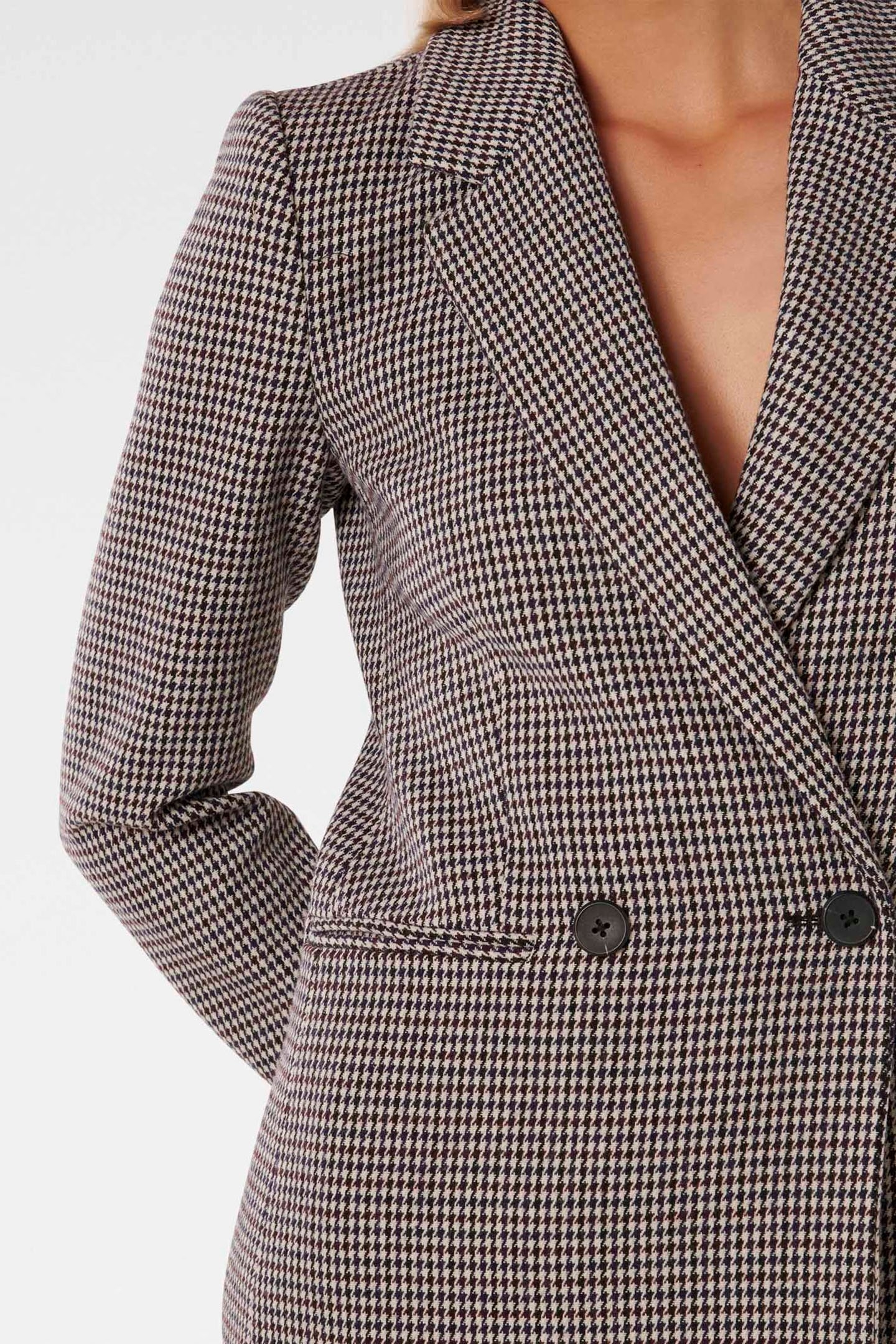 KATE DOUBLE BREASTED BLAZER NAVY/RED CHECK SUIT 5
