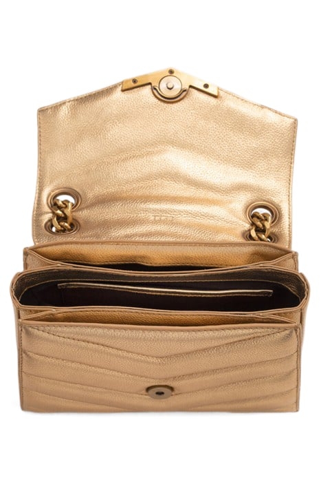 GOLD METALLIC LEATHER THE 1 GLITTER BAG SIZE S 5