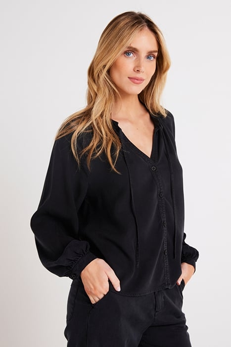 FULL SLEEVE RAGLAN BUTTON DOWN VINTAGE BLACK 3