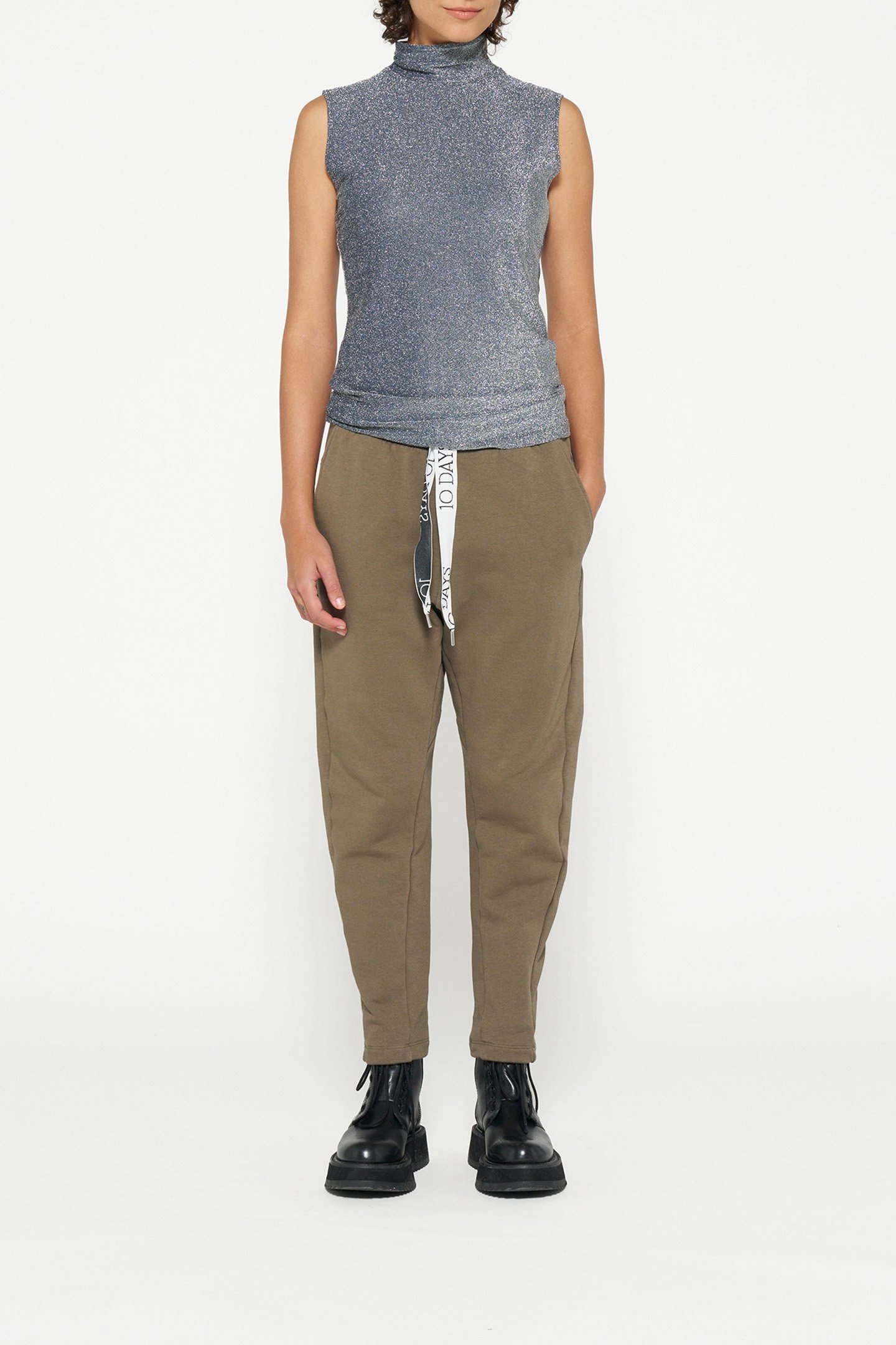 TURTLENECK TOP GLITTER BLACK 2