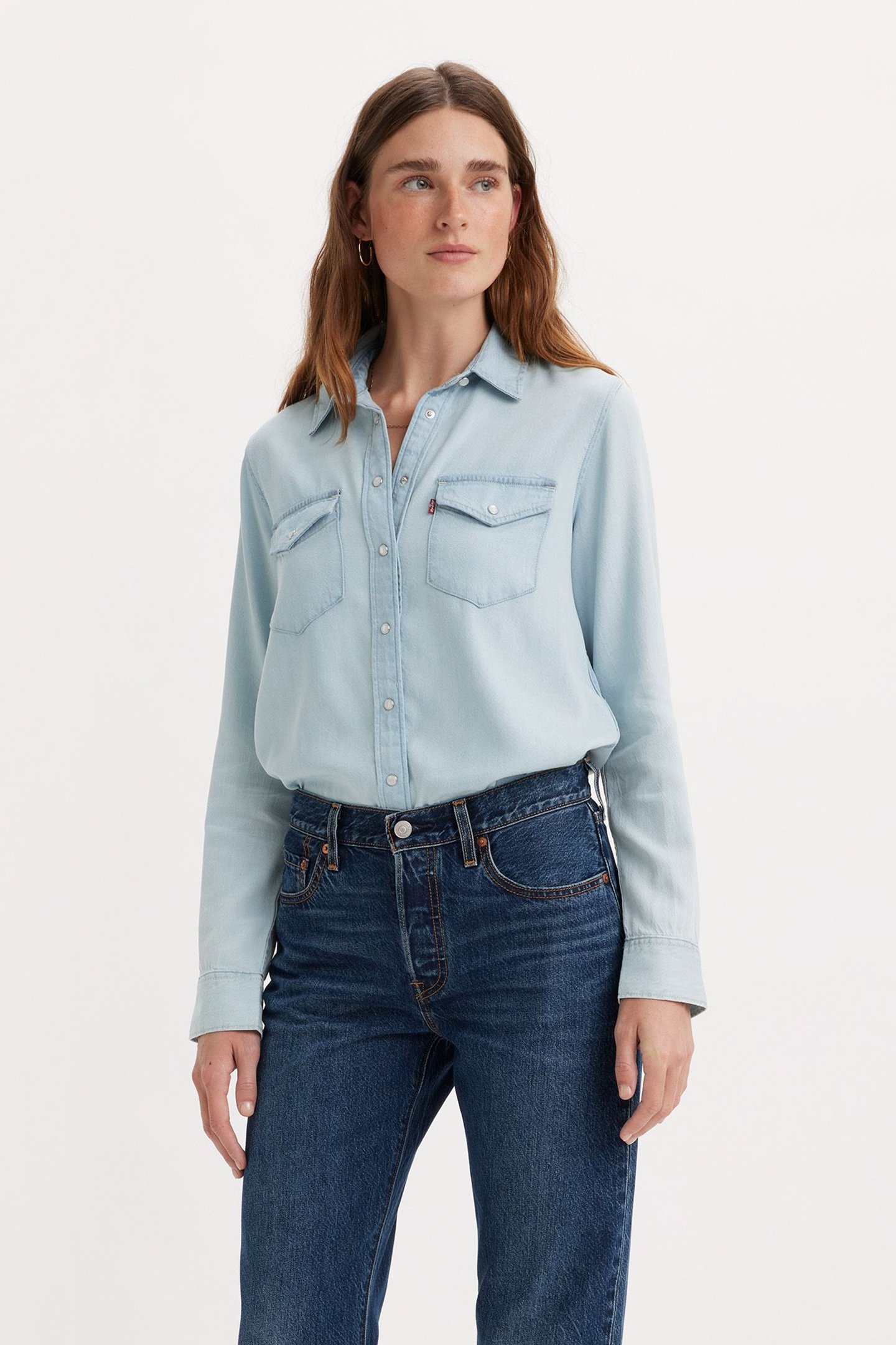 ICONIC WESTERN DENIM SHIRT IN COOL POOLE 1