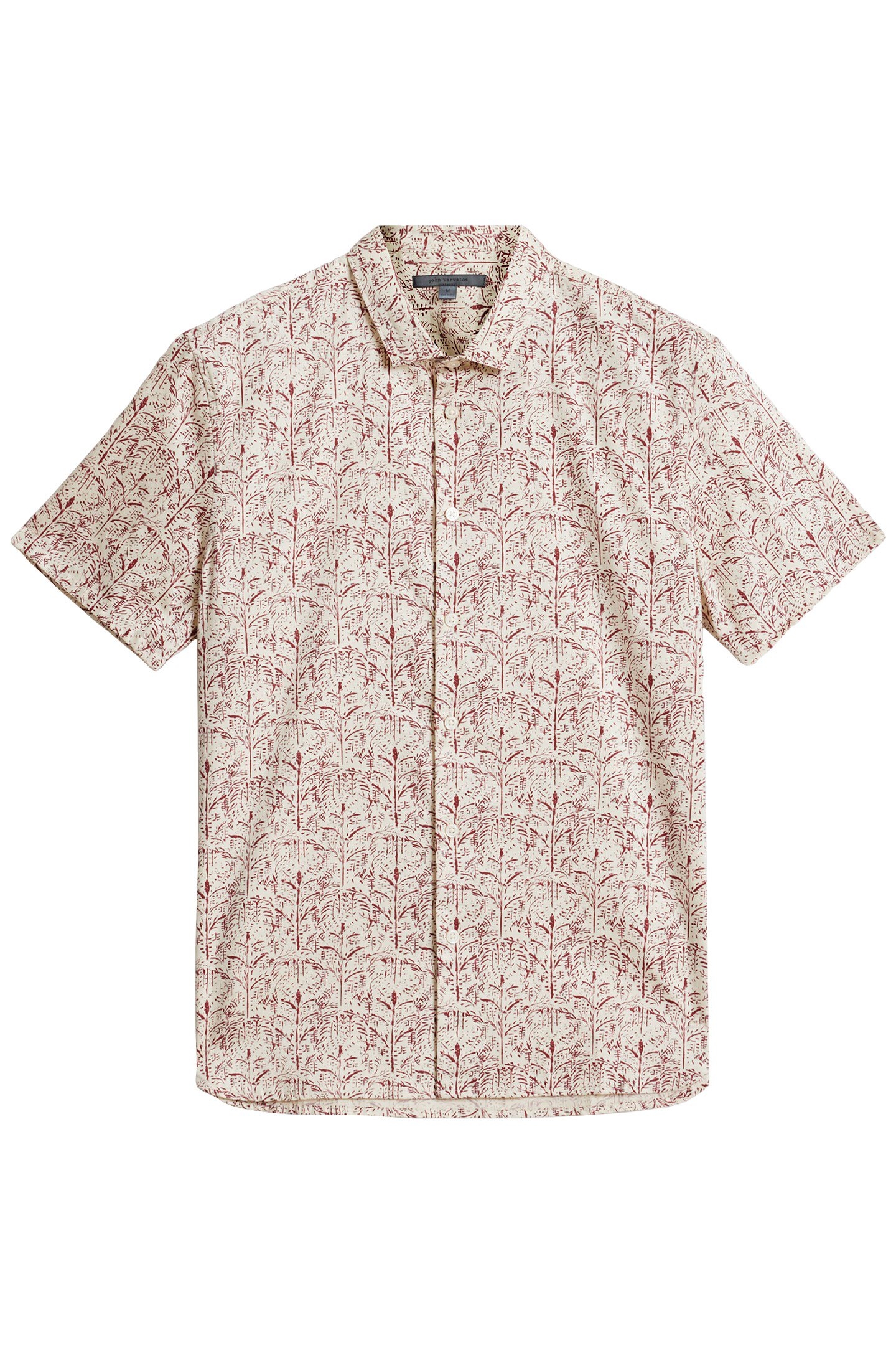 SEAN SS SPORTSHIRT IN PRINT CRANBERRY 2