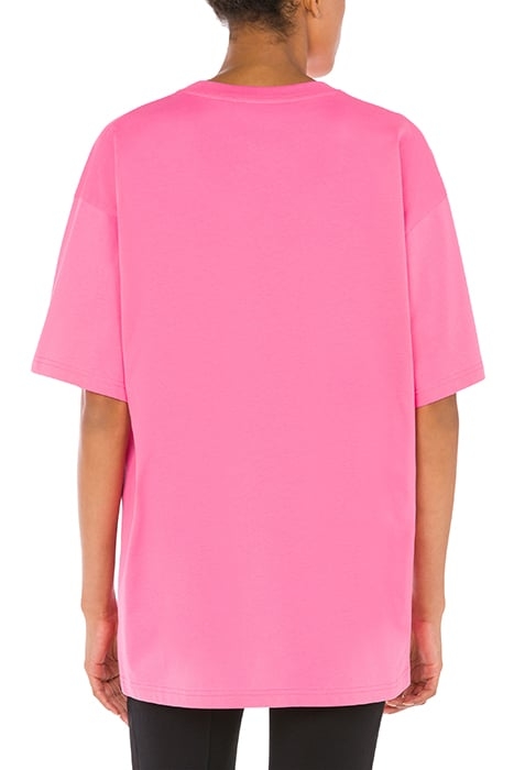 ORGANIC JERSEY T-SHIRT LOGO EMBROIDERY PINK 2