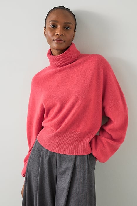 ISLA COCOON KNITTED SWEATER LIPSTICK PINK 1