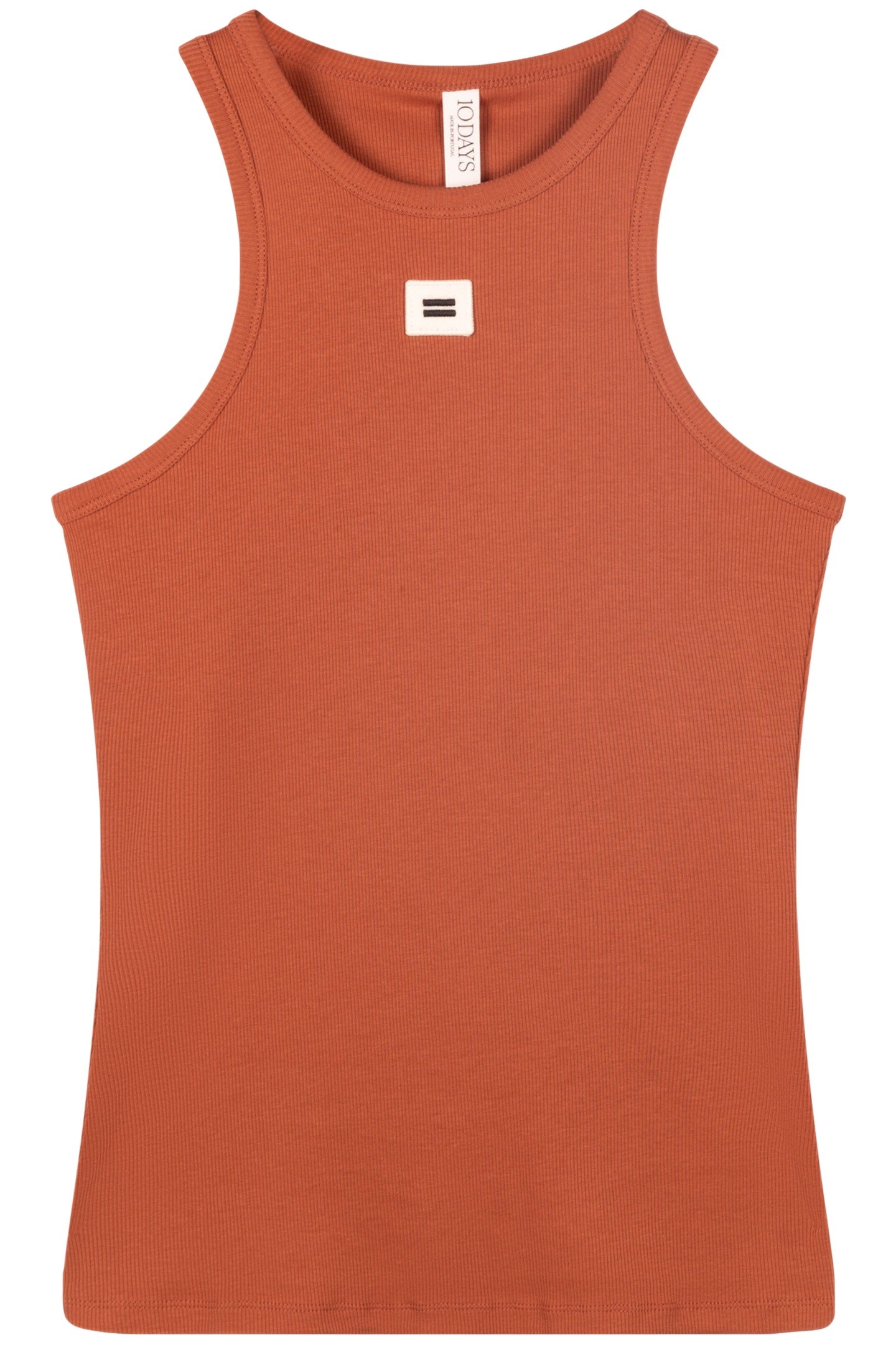 TANK TOP RIB SADDLE BROWN 3