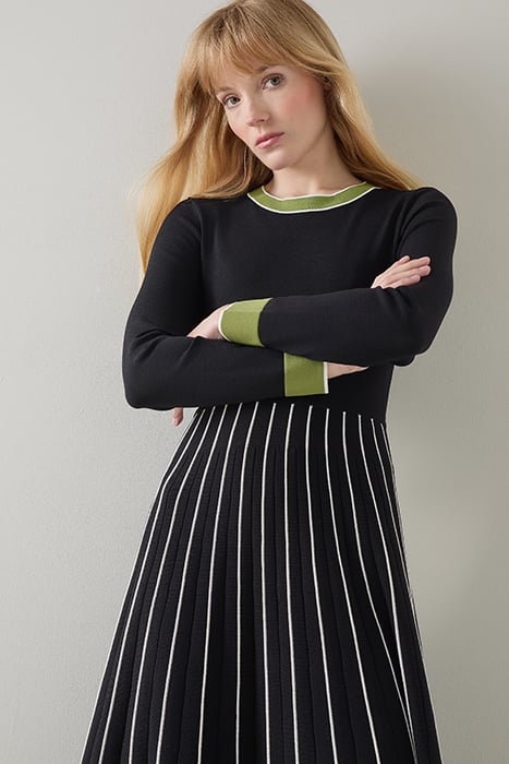 FARA KNITTED MIDI DRESS BLACK 4