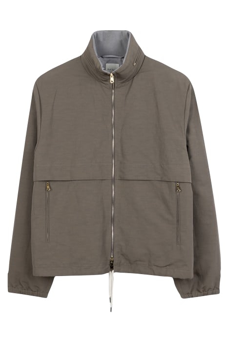MENS ZIP FRONT JACKET DARK TAUPE 3