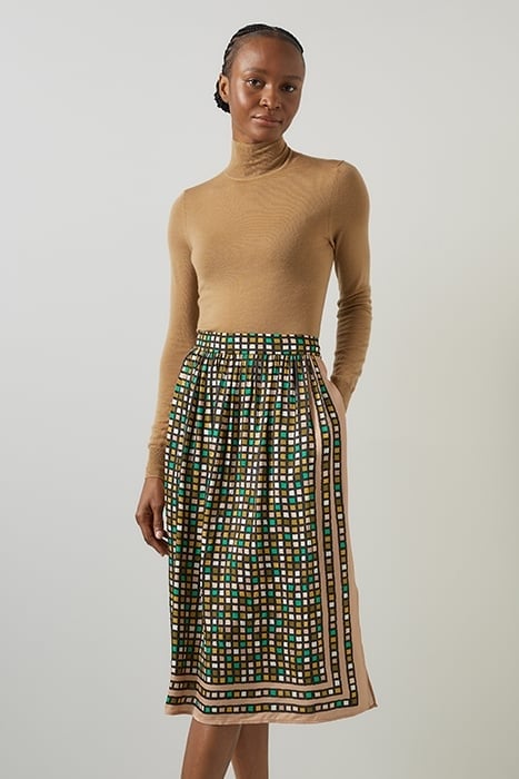 ALLIE ROLL SWEATER CAMEL 1