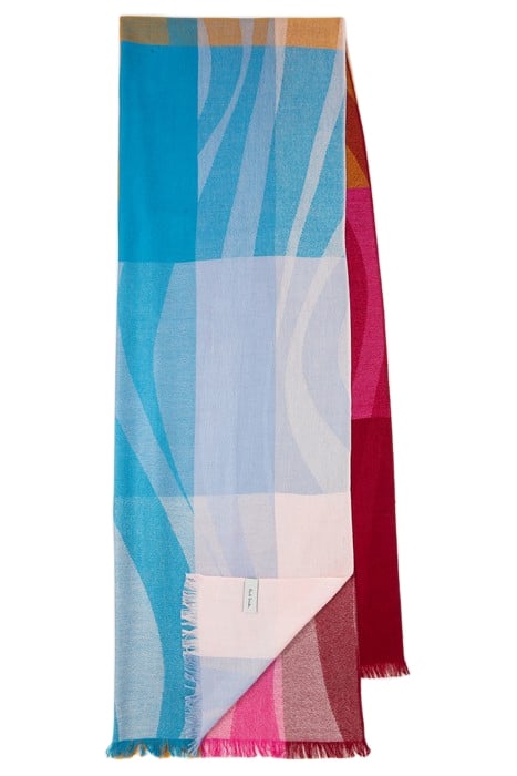 WOMEN SCARF BLOCK CHECK SWIRL SWIRL 1