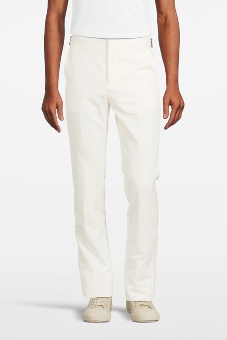 TUXEDO PANTS WITH STRAPS WHITE 1
