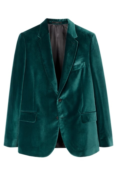 GENTS TAILORED FIT 2 BTN JACKET PETROL GREEN 1