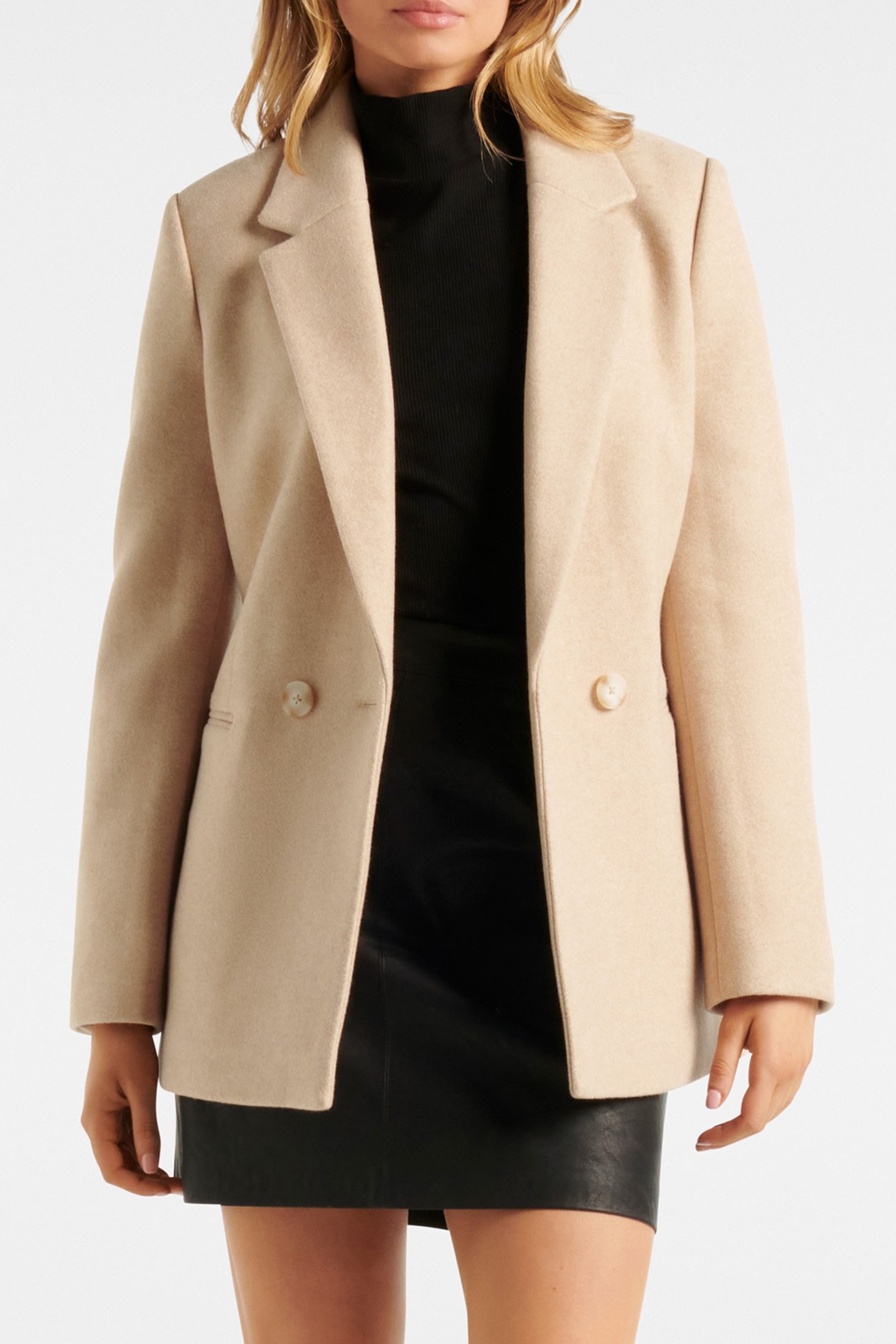 CONNIE DOUBLE BREASTED BLAZER CAMEL MARLE 1