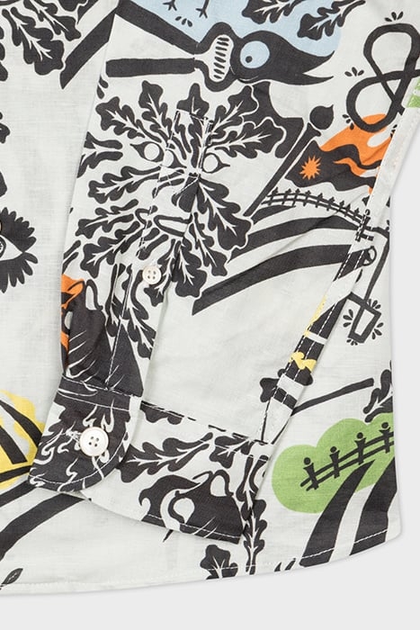 MENS LS REGULAR FIT SHIRT OFF WHITE 3