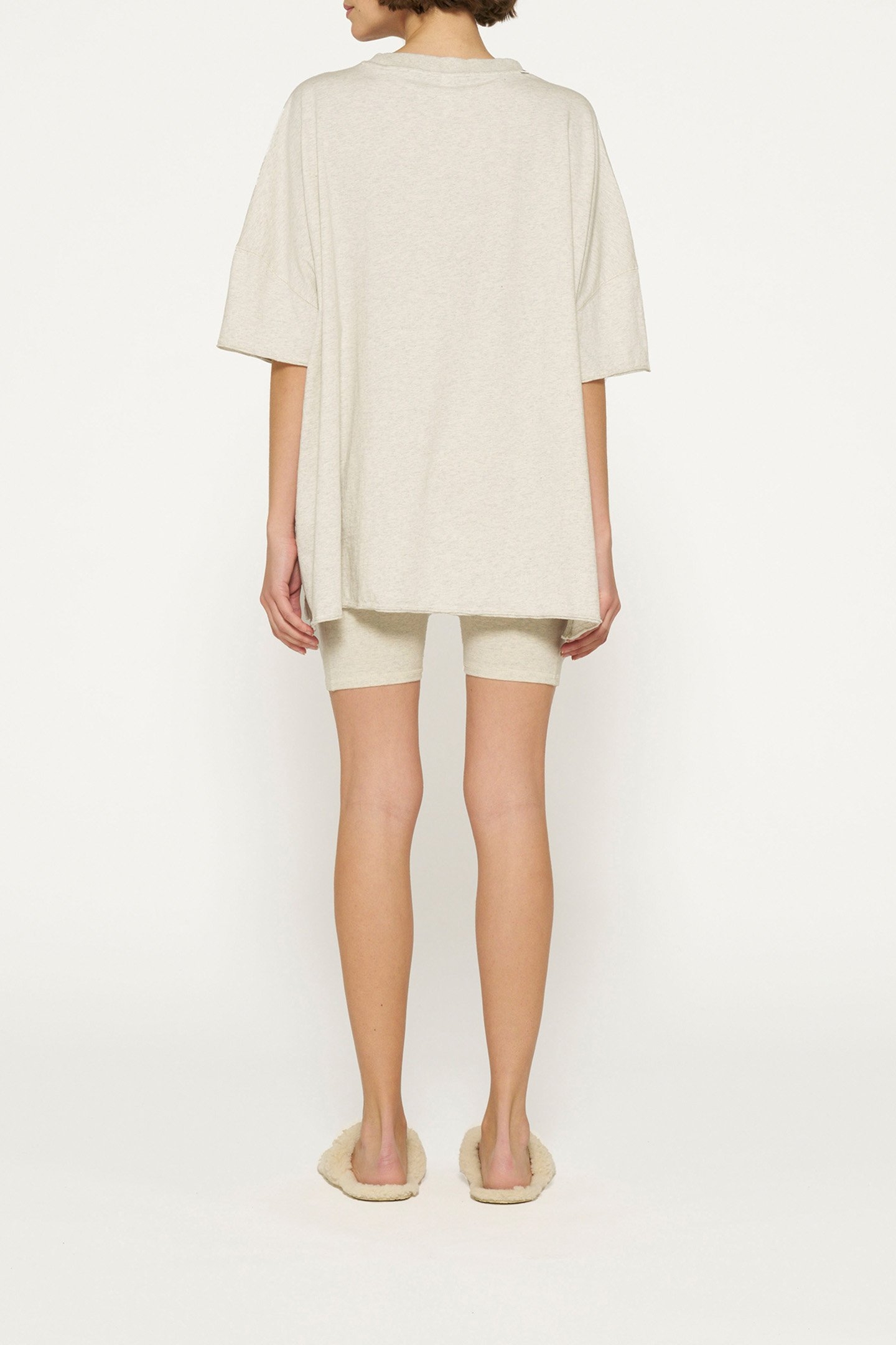 OVERSIZED TEE DRESS SOFT WHITE MELEE 3