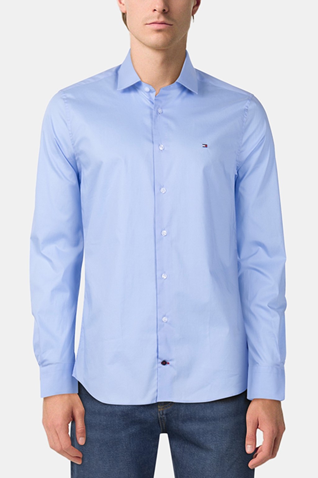 CL FLEX POPLIN SF SHIRT SLIM FIT SHIRT LIGHT BLUE 1