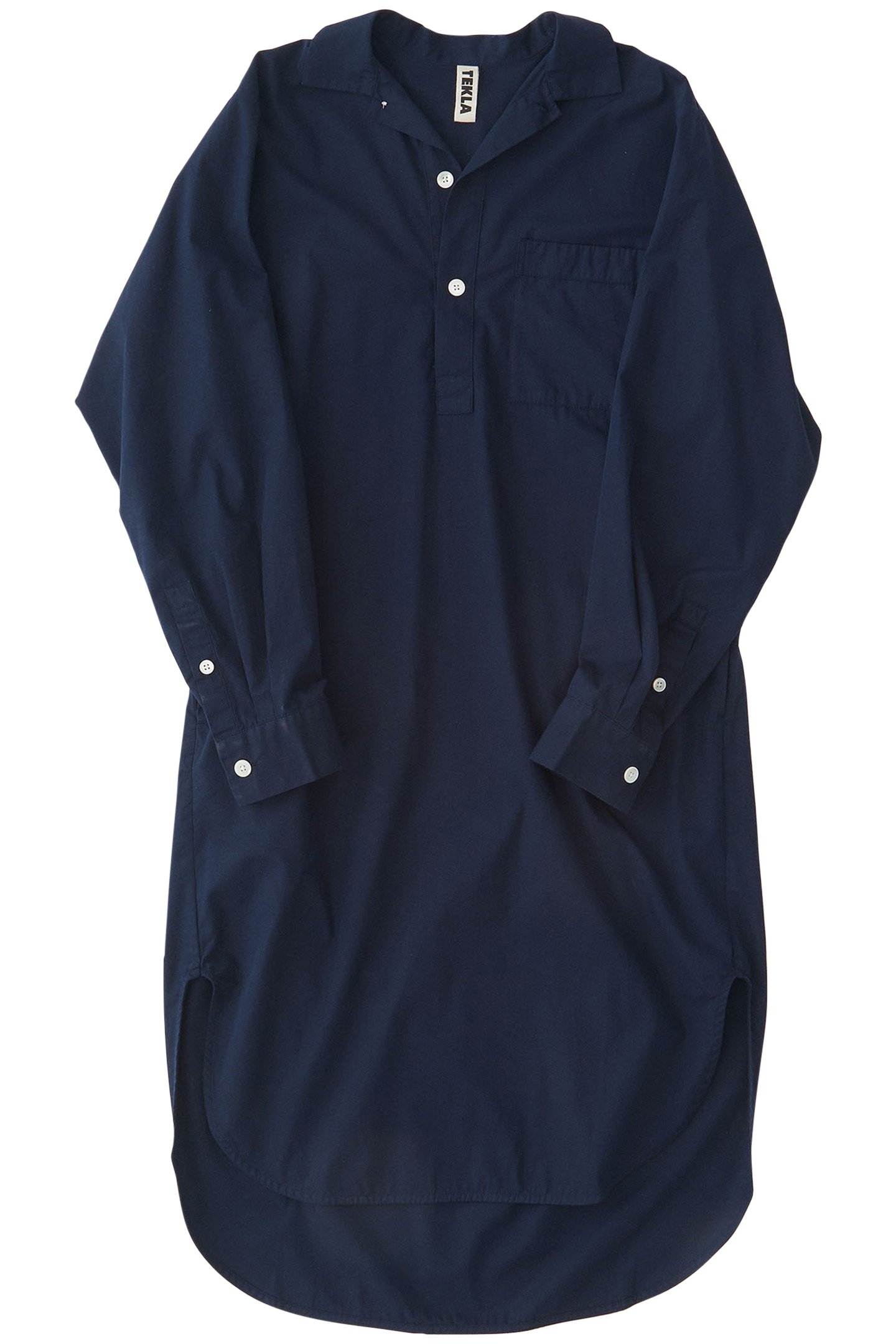 UNISEX POPLIN, NIGHT SHIRT TRUE NAVY 3
