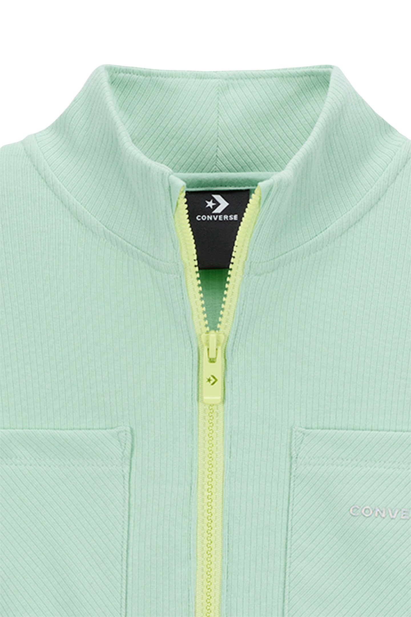 RIBBED FULL-ZIP JACKET STICKY ALOE 3