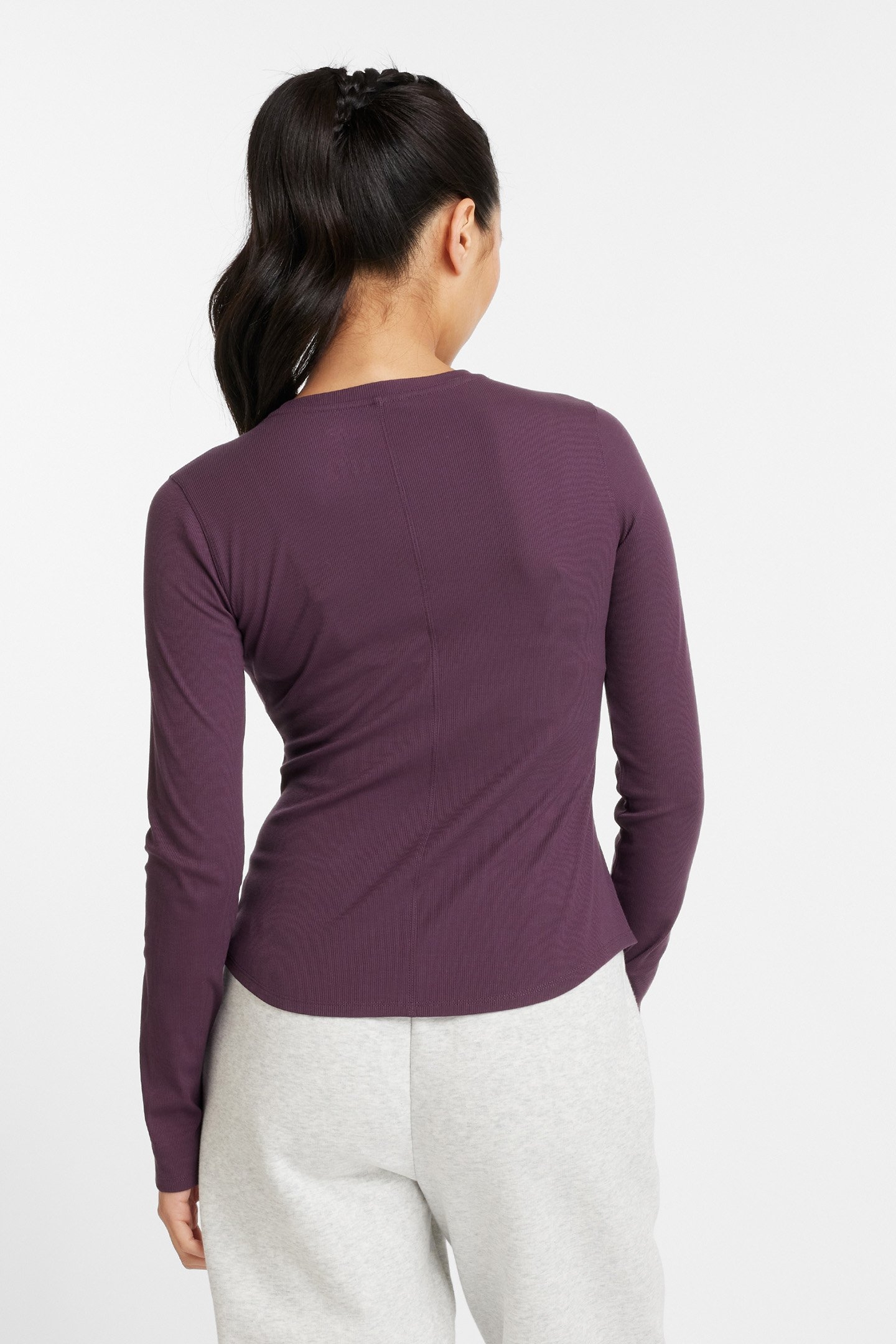 LONG SLEEVE TOP IN PLUM 2